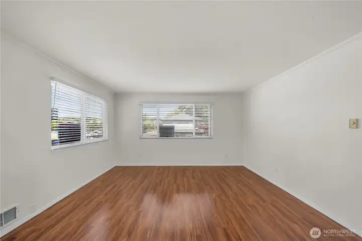 Freshly painted between tenants with light neutral colors.