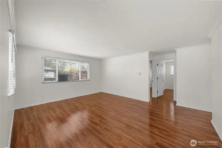 Two bedrooms are located through the doorway just ahead
