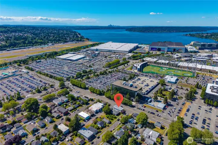 Great Renton location across from a Boeing Admin building, near The Landing and the Renton Municipal Airport.
