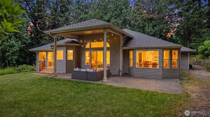 The covered patio feels like a 2nd living room. The covered patio feels like a 2nd living room.