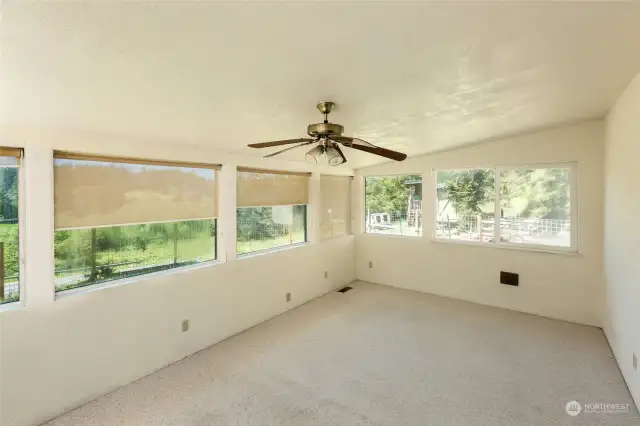 View of enclosed sunroom.