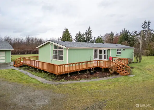 East facing front porch