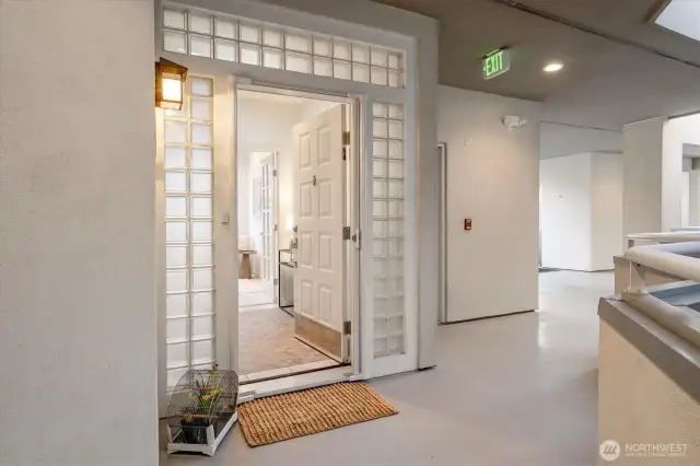 A separate entrance greets you at this gorgeous and well-maintained home on the top floor of this complex.