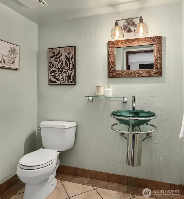 Powder bathroom on main floor