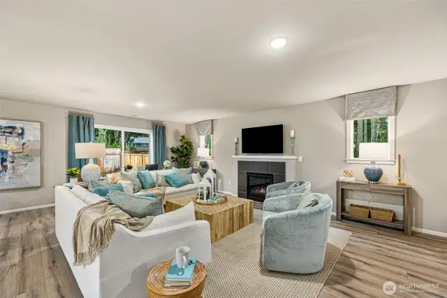 Photos are from the Finley model home in Prior community. Lot 04 layout is mirror image. Finishes, upgrades, and features will vary.