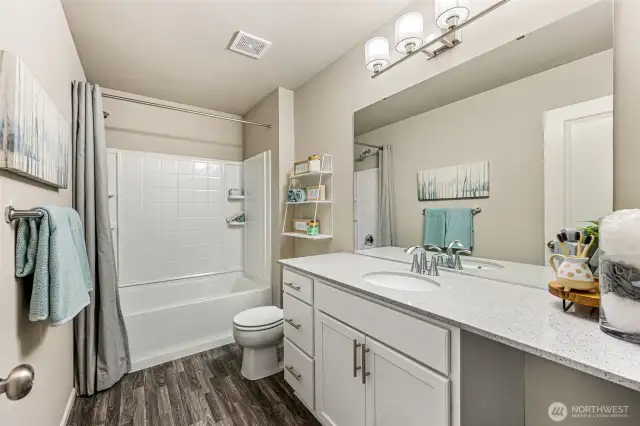 Photos are from the Finley model home in Prior community. Lot 04 layout is mirror image. Finishes, upgrades, and features will vary.