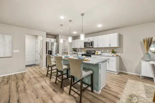 Photos are from the Finley model home in Prior community. Lot 04 layout is mirror image. Finishes, upgrades, and features will vary.