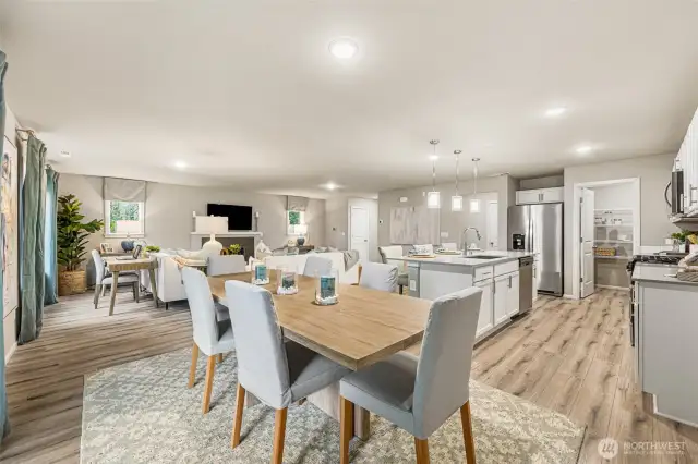 Photos are from the Finley model home in Prior community. Lot 04 layout is mirror image. Finishes, upgrades, and features will vary.