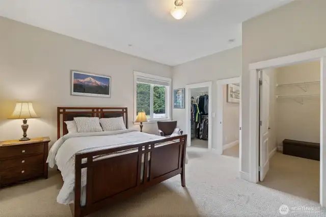 The large room has two walk-in closets. One can be converted to a bath for the MIL unit.