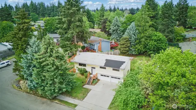 Aerial view of property