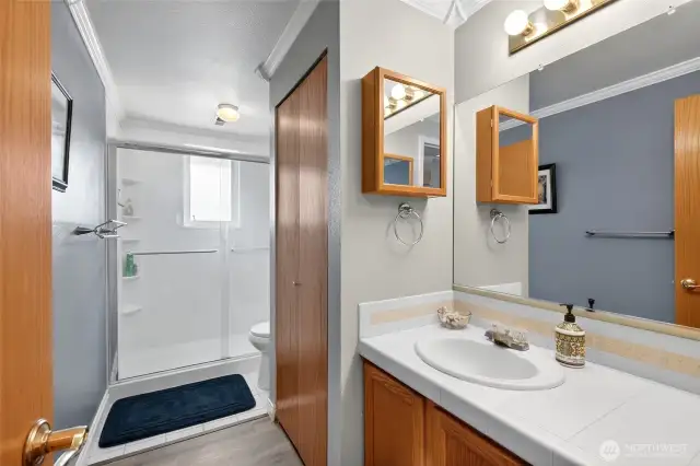 Hallway shared bathroom