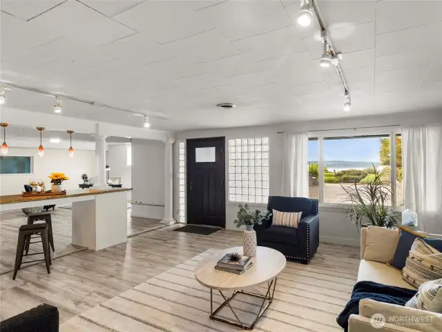 Expansive lower level with gorgeous view