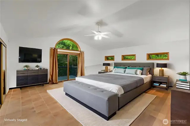 Enormous fourth bedroom with it's own deck, bathroom and private entrance. Massive closet space makes this room a perfect option for a bedroom, playroom, media room or anything else you can think of!