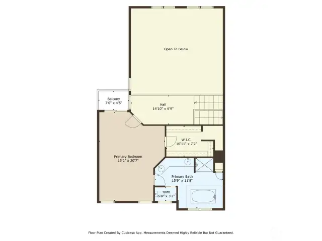 Second floor/Primary bed and bathroom layout