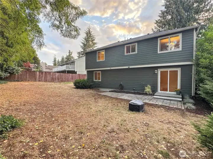Enormous and fully fenced back yard for recreation and BBQ fun!