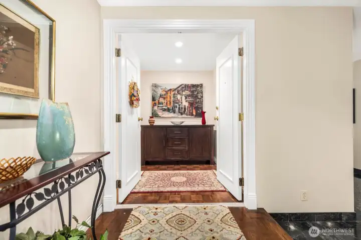 Double door entry opens into suite A38