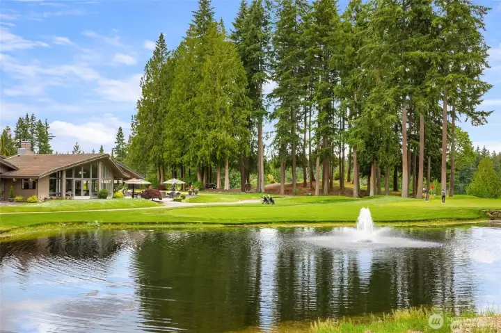 Mill Creek Country Club features a private 18-hole golf course set among evergreens, ponds, and scenic fairways.
