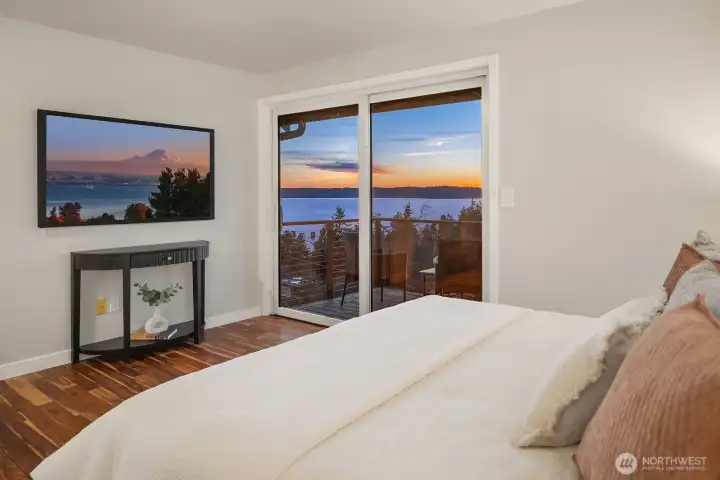 A nice sunset view from the primary suite.