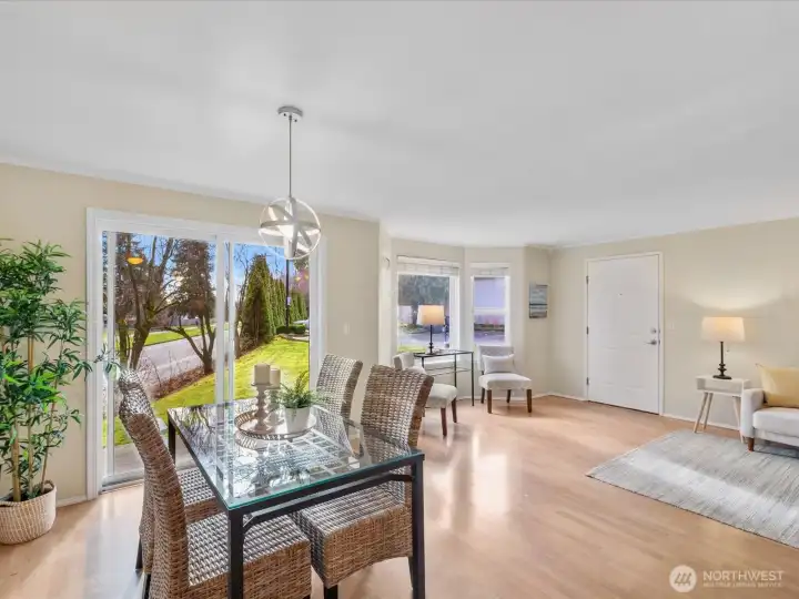 Entertain in style with the spacious dining room. Doors open to your patio.