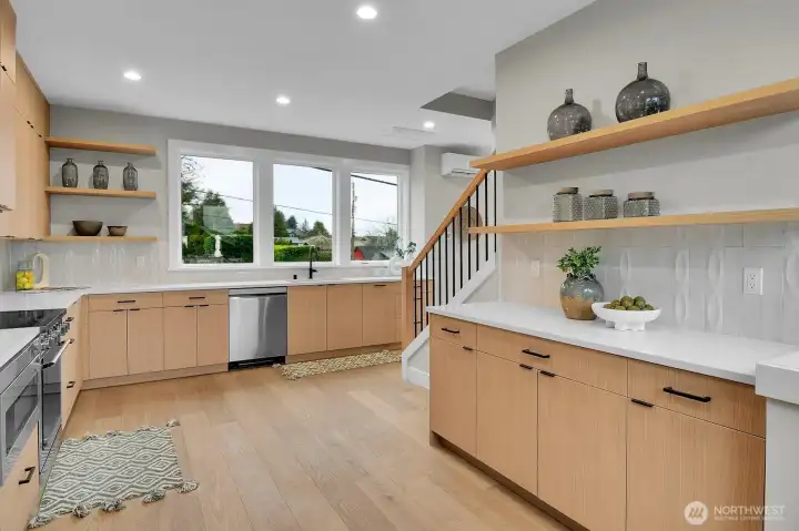Incredible kitchen for this 2 bedroom townhome! Tons of cabinet space,counter space, and gorgeous design features.