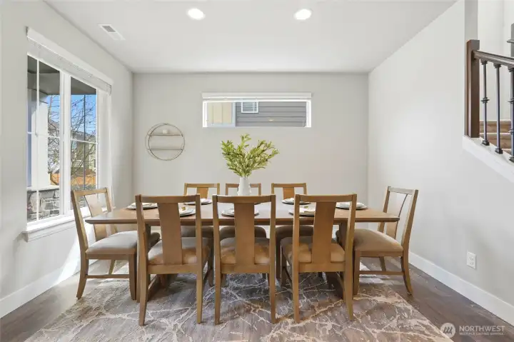 check out how large this space is! but this space could also be an additional living/sitting room!