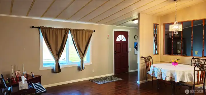 Door to covered patio. Large living areas!