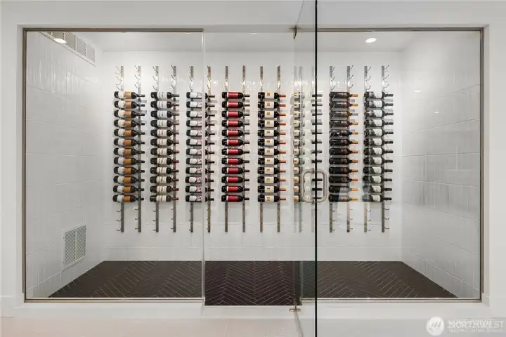 Gorgeous glass wine cellar