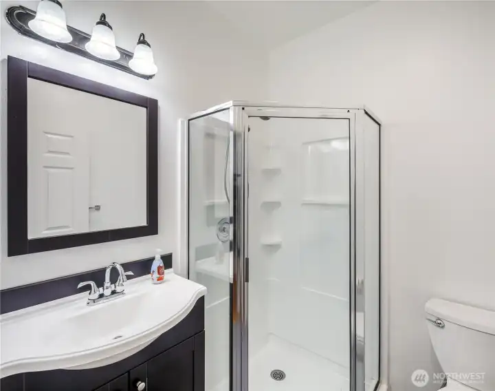 Hall Bathroom with Shower.
