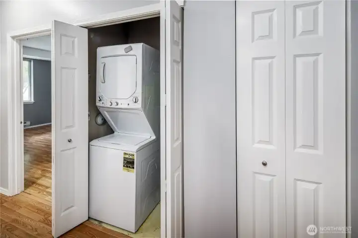Laundry closet in Hallway.