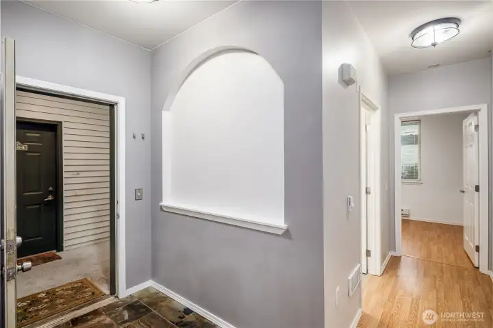 Recessed Art placement space at Entry.