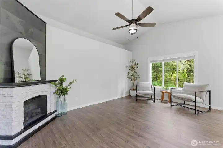 Bright, airy, and immaculate. The spacious living room is bathed in natural light and offers the perfect layout for comfortable everyday living.