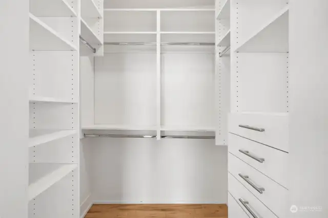 There is plenty of room in your walk-in closet for your wardrobe and so much more. This closet is accessed from the living room.