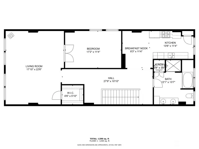 Your floor plan with room measurements.