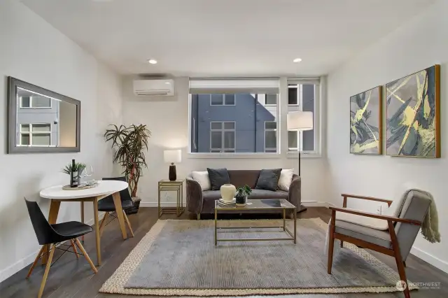 Main floor living room off the kitchen.