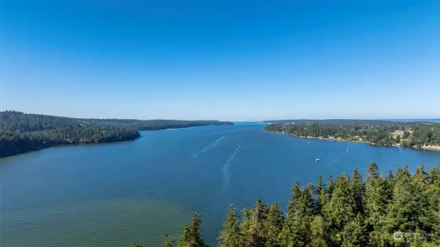 Marrowstone Island on the right, Indian Island on the left