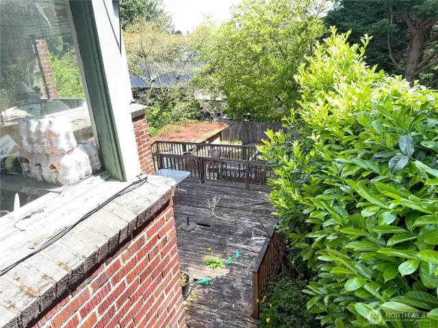 View towards backyard of house.