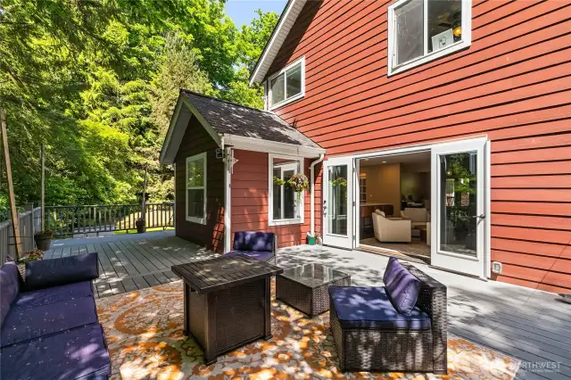 Amazing wrap around deck just off the kitchen
