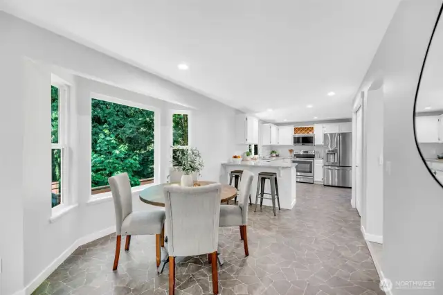 Eating space off kitchen.