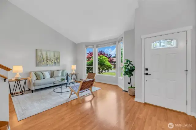 Large windows let in great natural light.