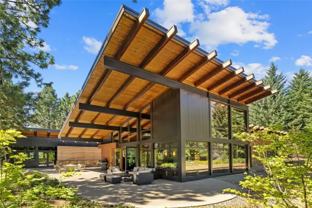 Heated patio from the residence front door to the guest house front door for those winter mountain days.