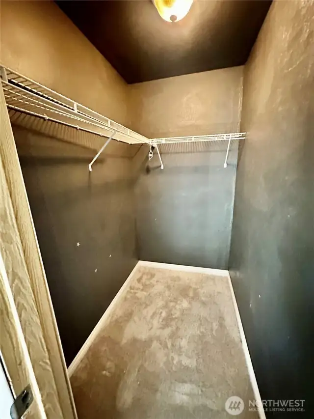 View of the walk-in closet.