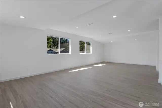 Brand new vinyl plank floors.
