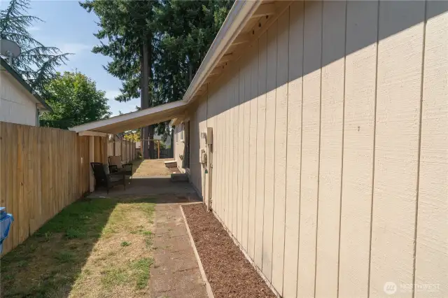Left Side of House with Patio Cover