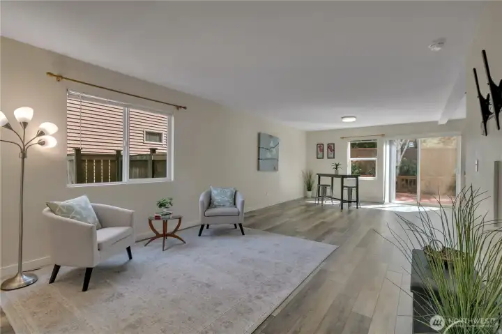 Spacious great room. Plenty of room for your favorite sectional.