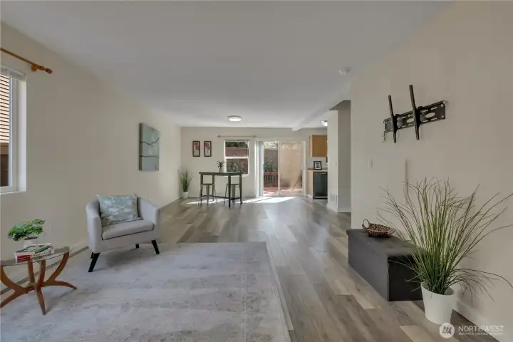 Fresh paint and easy care LVP flooring.