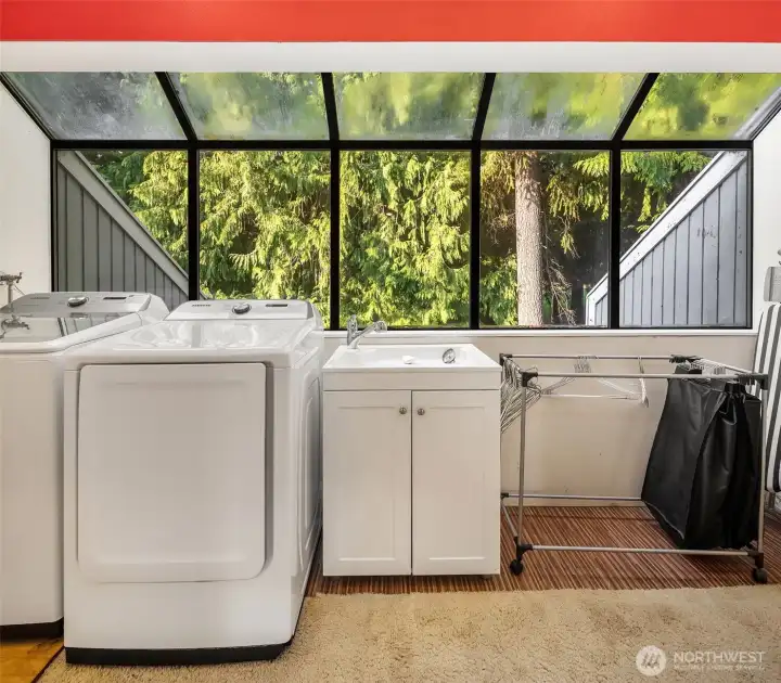 laundry room, upstairs
