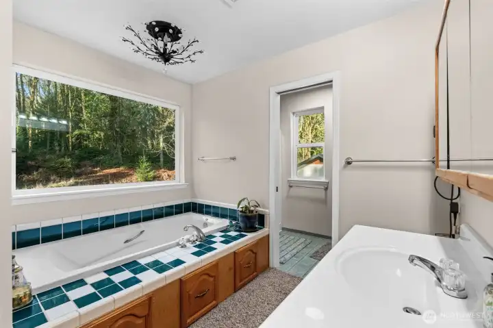 Jetted tub Main Bathroom