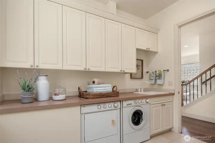 Great laundry. One of two laundry rooms,