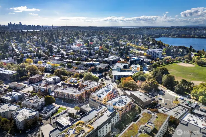 Yes indeed, that really is the iconic Space Needle way off in the distance.