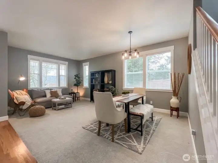 Formal living and dining room, perfect for entertining